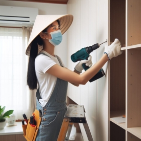 SƠN LẠI TỦ BẾP TP DĨ AN